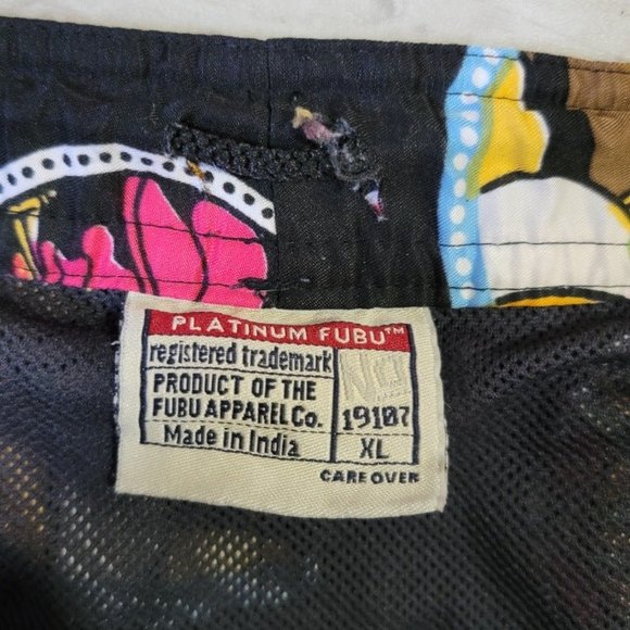 Vintage Fubu Fat Albert Character Allover Print Board Shorts Size XL - Picture 3 of 7